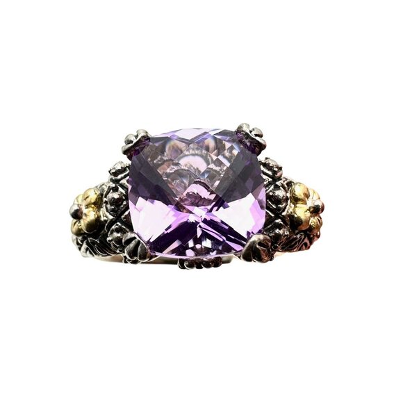 Barbara Bixby Womens Ring Sterling Silver 18K Gold Size 11 Amethyst - Picture 2 of 5